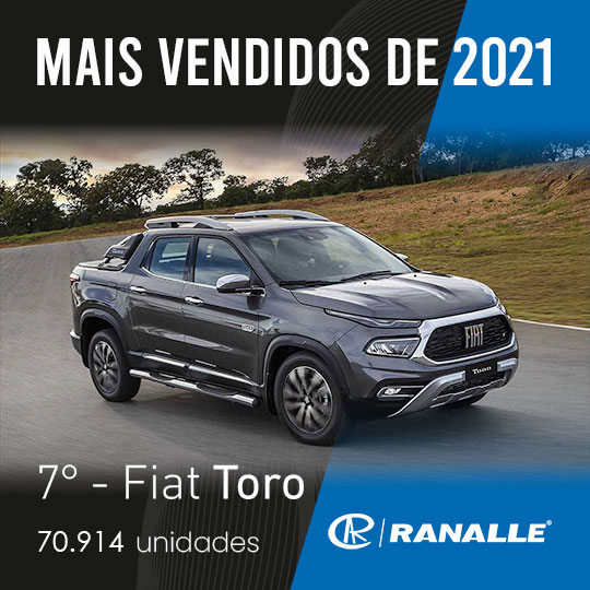 Fiat Toro - Carros Mais Vendidos 2021 - Ranalle