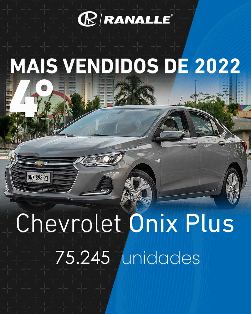 Chevrolet Onix Plus - Carros Mais Vendidos 2022 - Ranalle