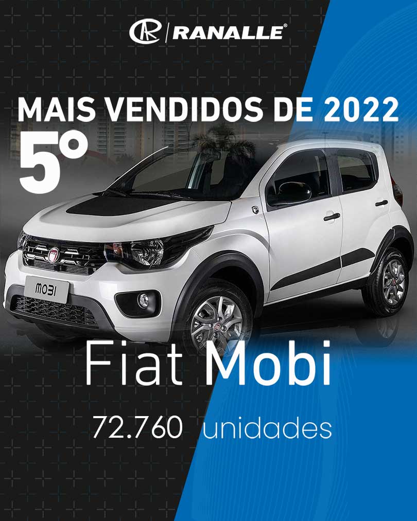 Fiat Mobi - Carros Mais Vendidos 2022 - Ranalle